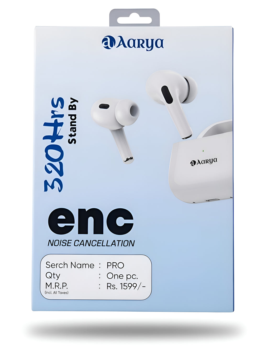 Aarya Pro TWS Earbuds | ENC Noise Cancellation | 320Hrs Standby | Bluetooth 5.3