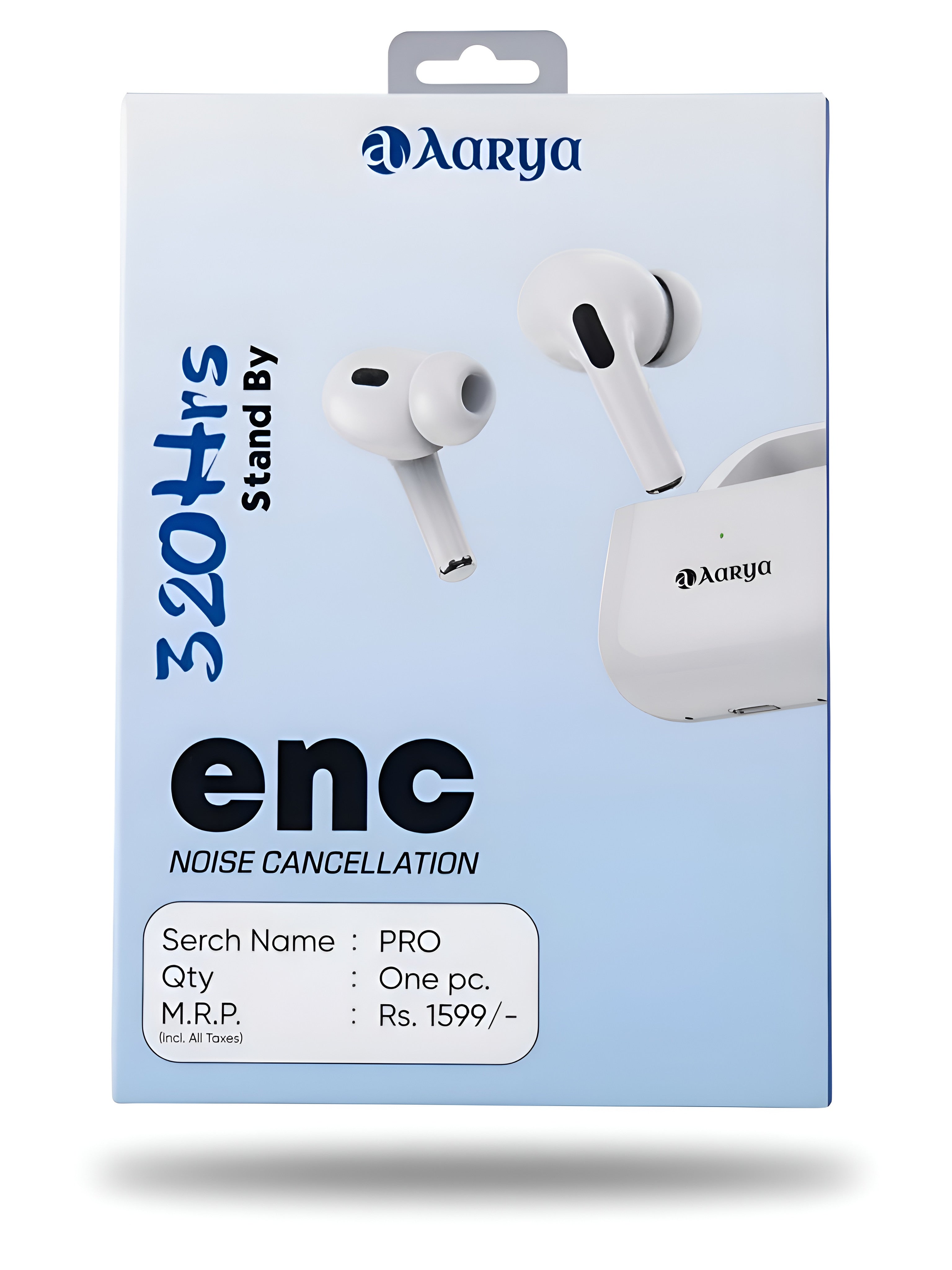 Aarya Pro TWS Earbuds | ENC Noise Cancellation | 320Hrs Standby | Bluetooth 5.3