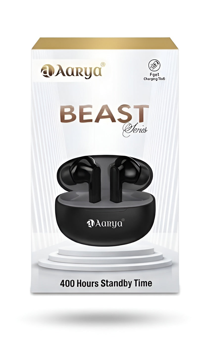 Aarya Beast Series TWS-88 | 400Hrs Standby | Fast Charging | Bluetooth 5.3