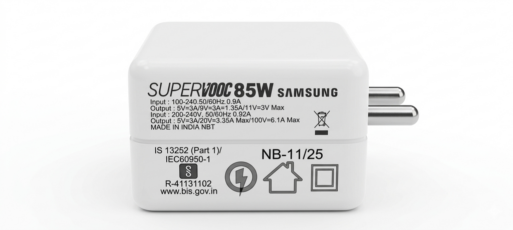 Samsung 85W SuperVOOC Fast Charger with USB-C Cable