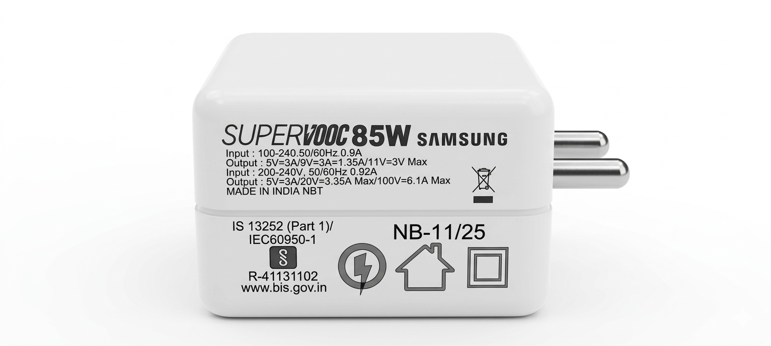 Samsung 85W SuperVOOC Fast Charger with USB-C Cable