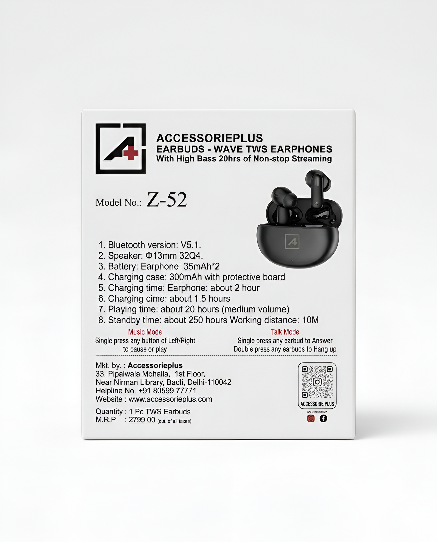 AccessoriePlus Wave TWS Earbuds Z-52